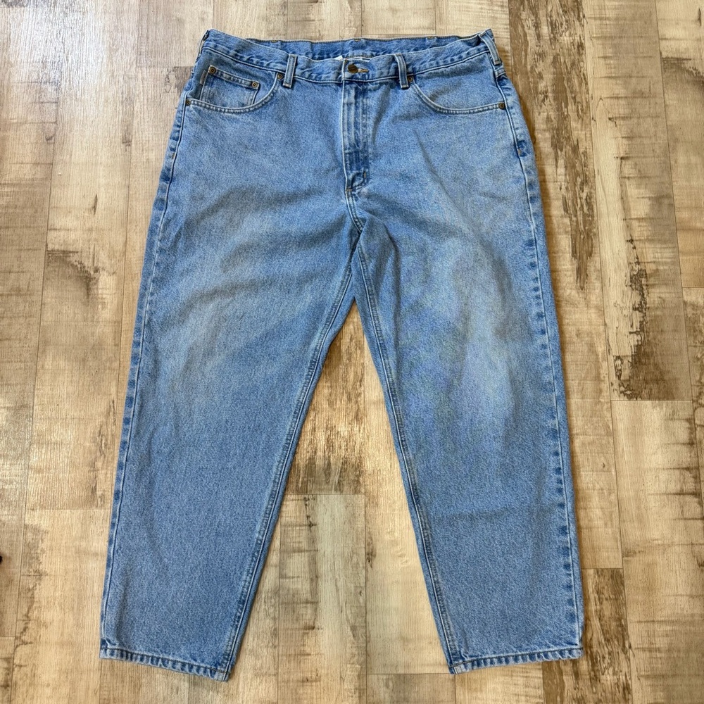 Carhartt Relaxed Fit RN14806 Jeans Mens 40x28 Blue Denim Cotton B17-STW
